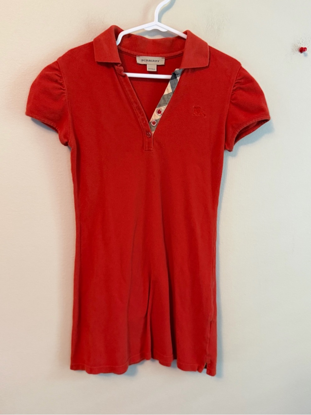 Burberry Red Polo Dress
